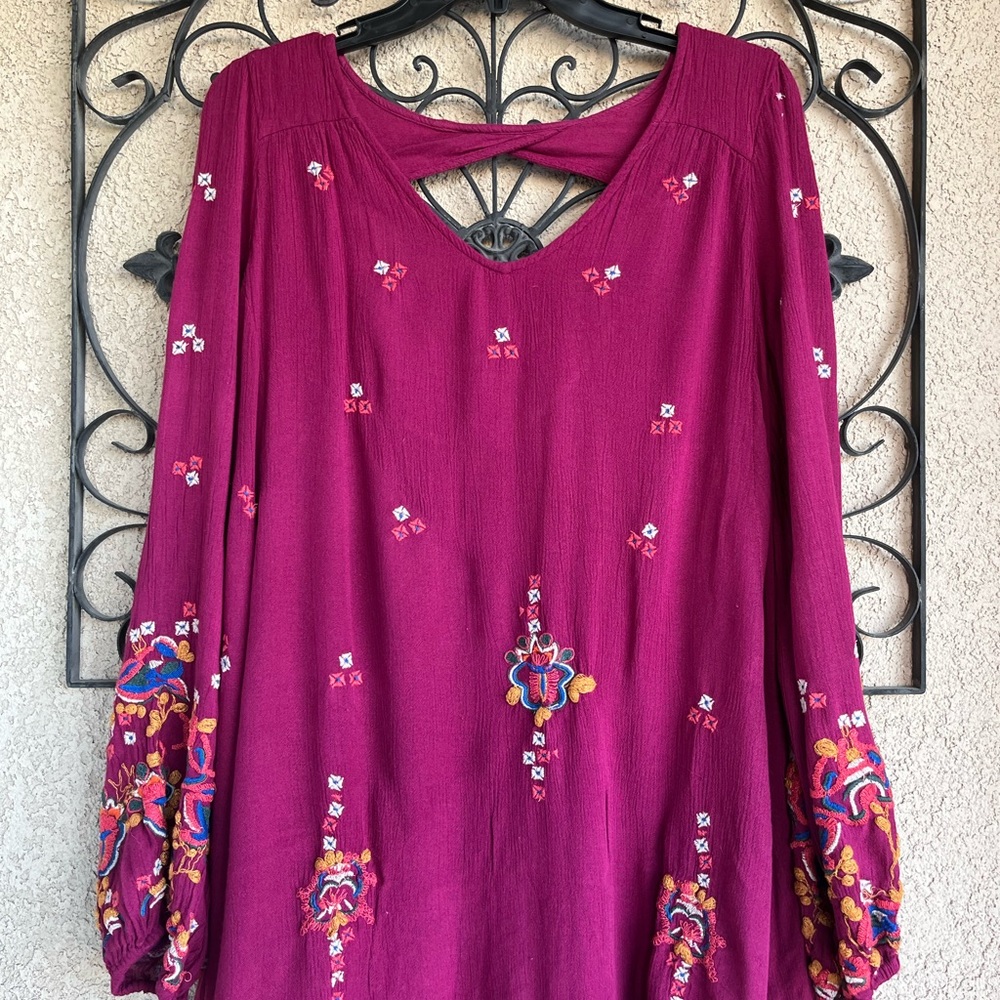free people oxford embroidered dress Free people Oxford Embroidered Swing Dress